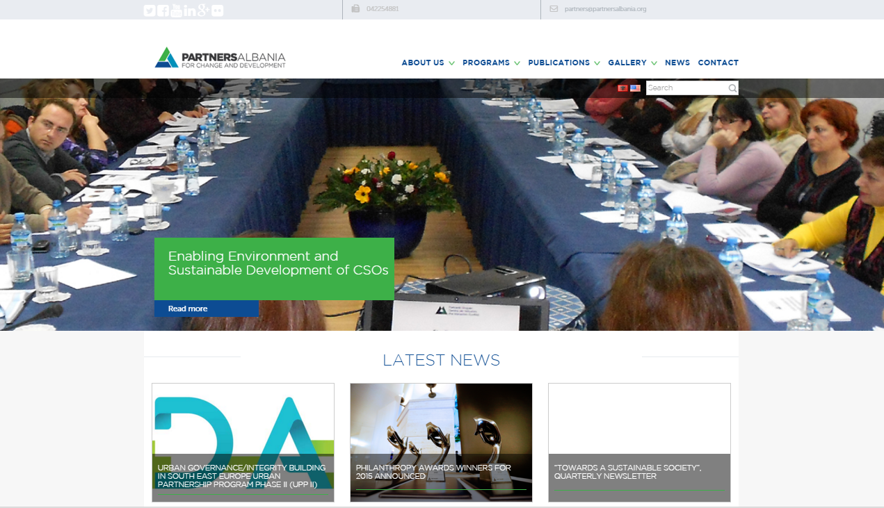 Partners Albania New Website and Newsletter