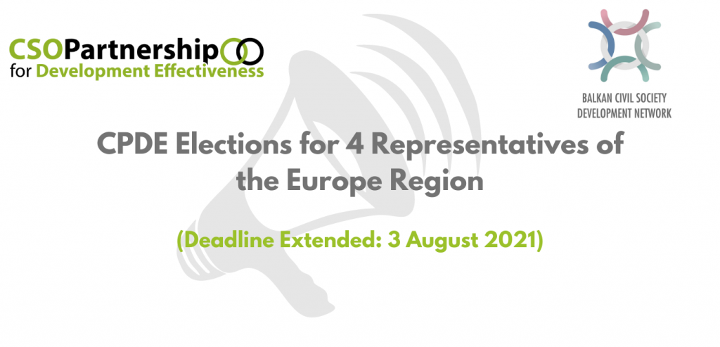 CPDE Elections for 4 Representatives of the Europe Region (Deadline Extended: 3 August 2021)