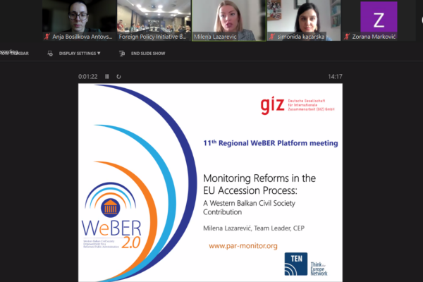 BCSDN at the 11th WeBER Regional Meeting: Monitoring Reforms in the EU Accession Process