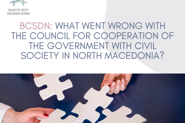 What went wrong with the Council for cooperation of the Government with Civil Society in North Macedonia?