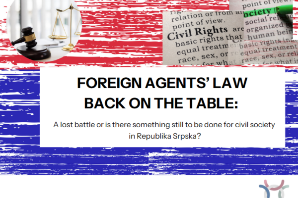 Foreign Agents’ Law Back on the Table:  A lost battle or is there something still to be done for civil society in Republika Srpska?