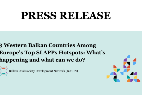 BCSDN Press Release on Regional Report on SLAPPs