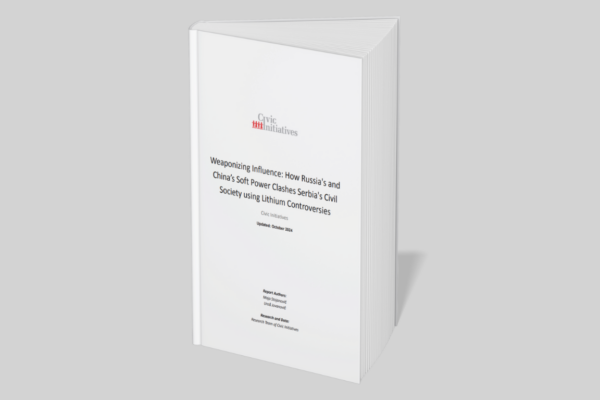 Civic Initiatives Report: Weaponizing Influence- How Russia’s and China’s Soft Power Clashes Serbia’s Civil Society using Lithium Controversies